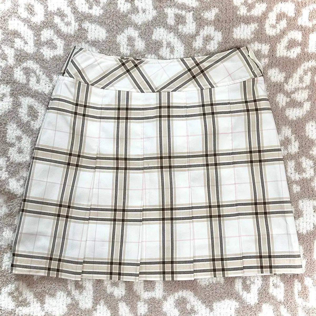 체크패턴 플리츠스커트 ; 로걀 오네갸루 코디세트 히메갸루