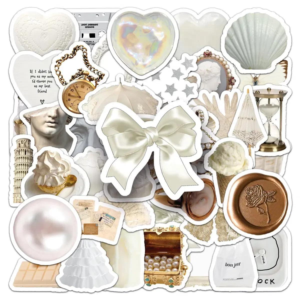 50p 드레스룸 스티커 빈티지 감성 방수 캐리어 다꾸 노트북 다이어리 꾸