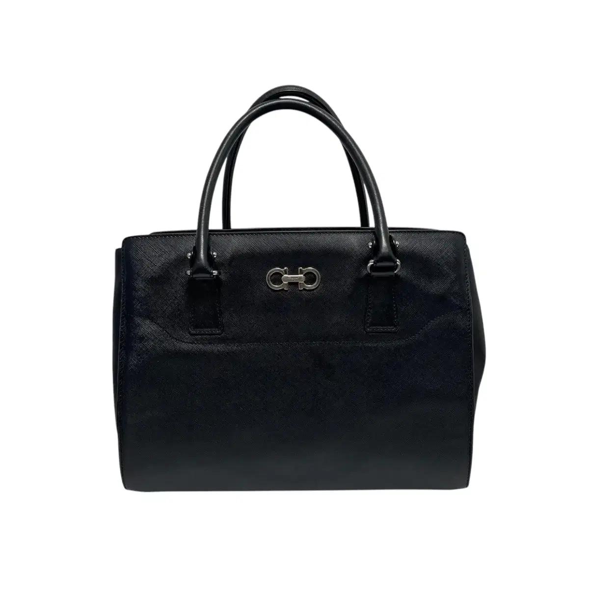 페라가모 블랙 베키 미디엄 토트백 겸 숄더백