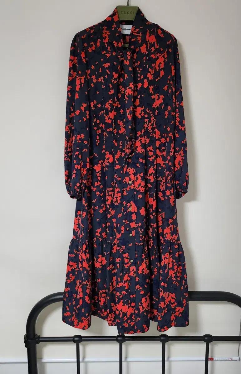 네이비 레드 타이 봄원피스 롱원피스 맥시원피스