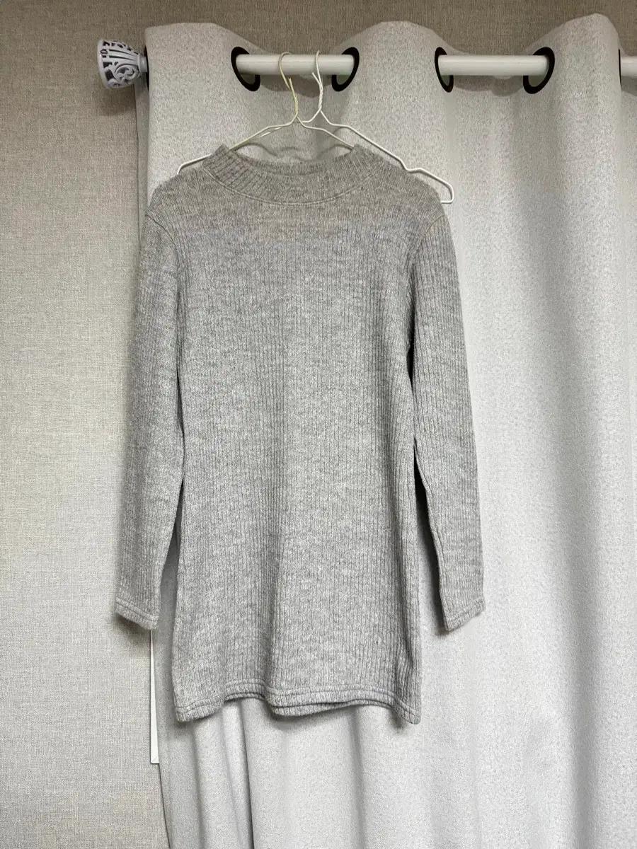 레이어드스타일링 미니원피스/롱니트 대용 반폴라 니트