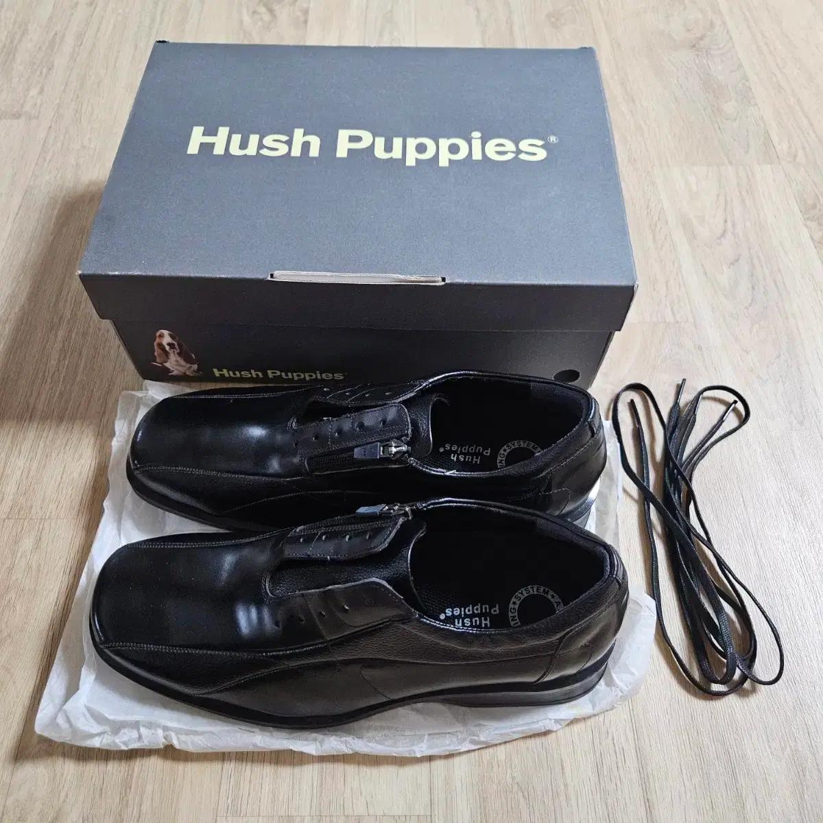 (새상품)허시파피 남성 정장구두 로퍼 260 세미 캐주얼 블랙 검정 신발