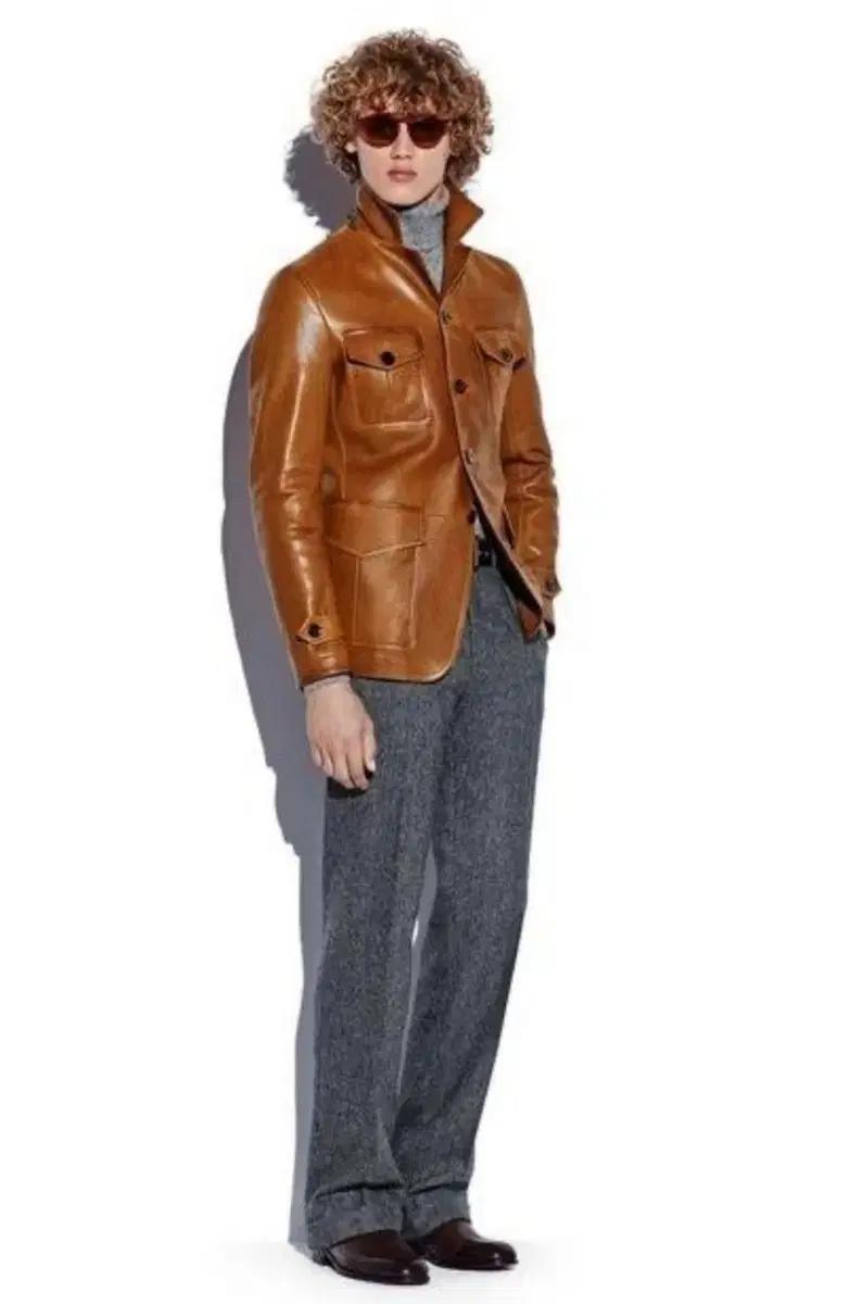 TOM FORD LEATHER CARCOAT