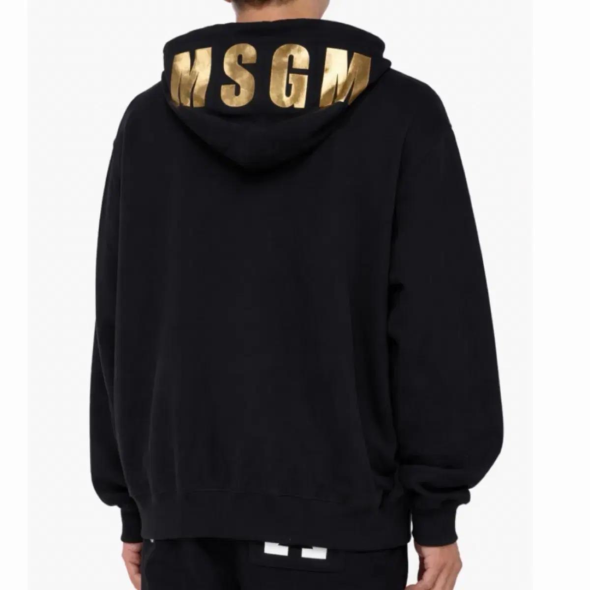 [새상품] MSGM 후드 로고 오버핏 후드티 블랙