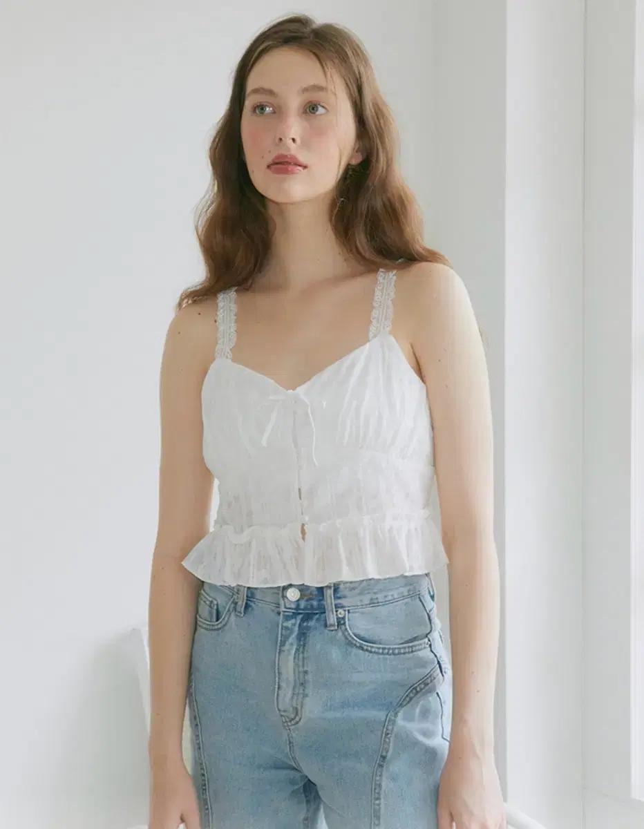 마가린핑거스 LACE FRILL SLEEVELESS TOP 여름나시 판매