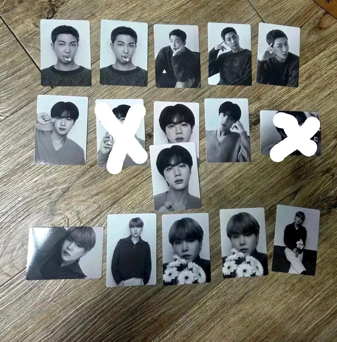 방탄 모노크롬 포카