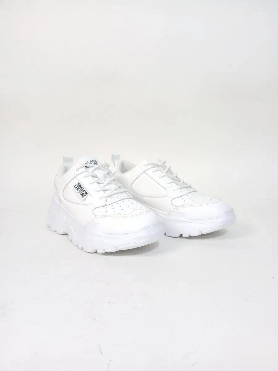 베르사체진스 스피드트랙 흰색 가죽 여성 스니커즈