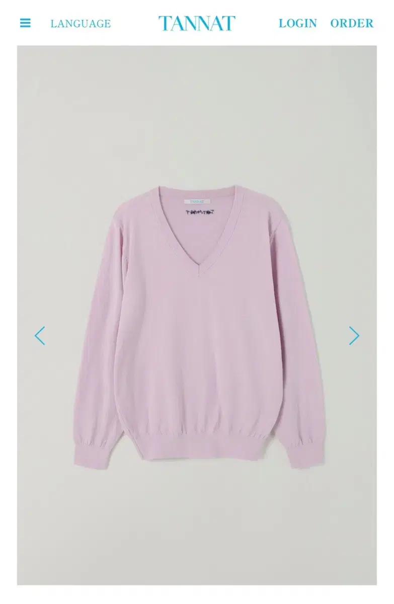 Tannat 타낫 cotton low neck cardigan 핑크