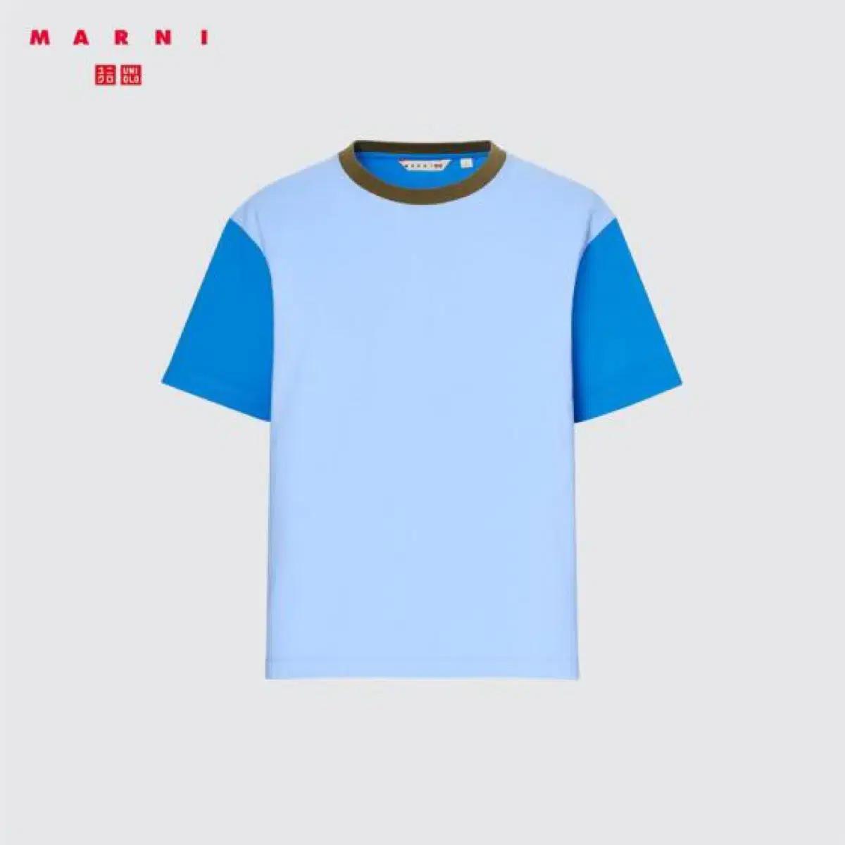[XL] 유니클로x마르니 크루넥T(반팔) 블루