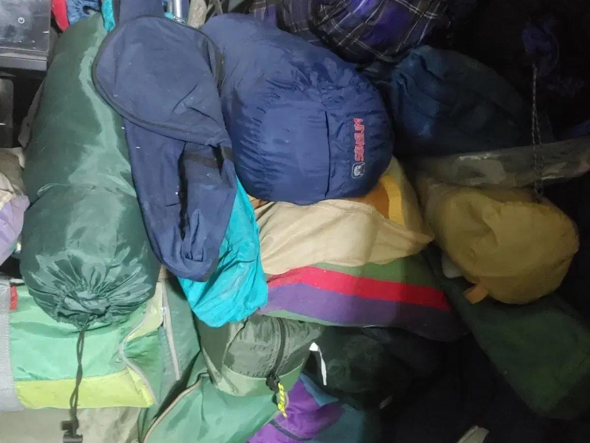 텐트. 코펠.침낭