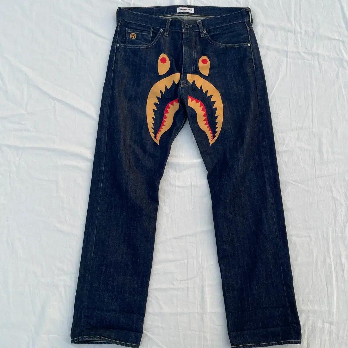 00s Bape 베이프 샤크 데님 청바지