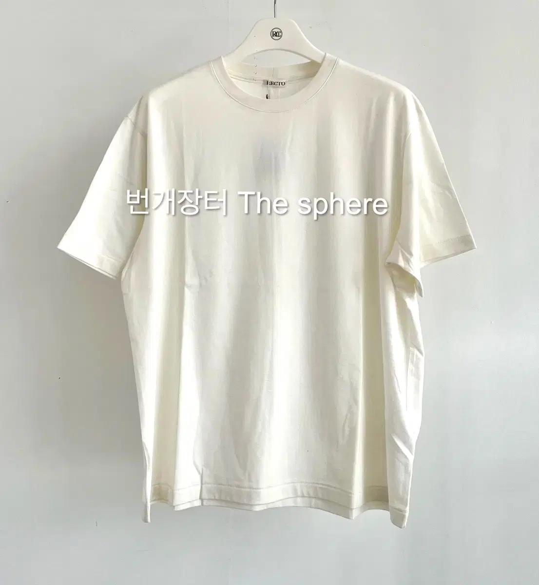 [할인] 렉토 25SS 캐시미어 블렌드 루즈핏 반팔 티셔츠 아이보리