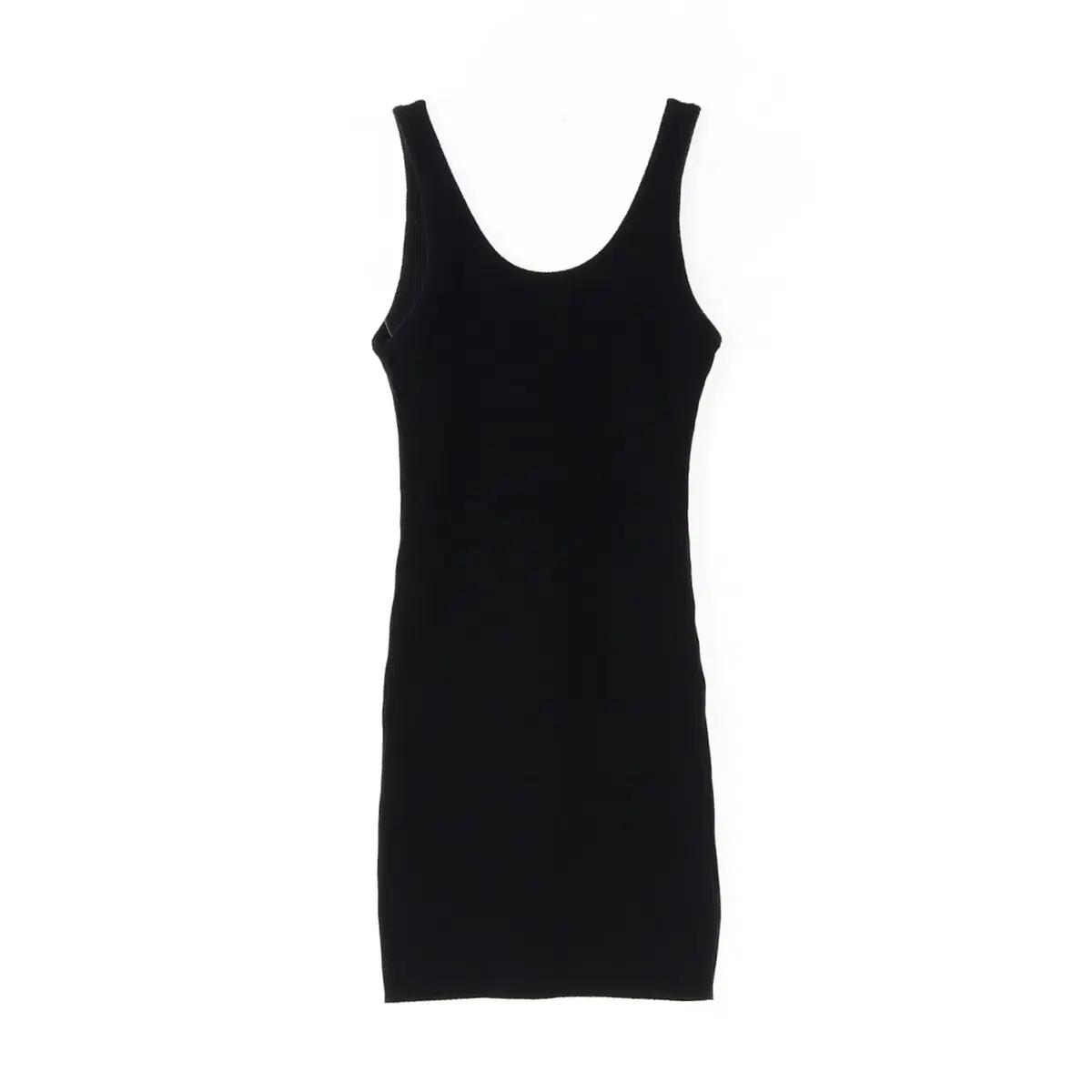 [XS]캘빈클라인 로고 긴팔 골지 민소매 니트 원피스