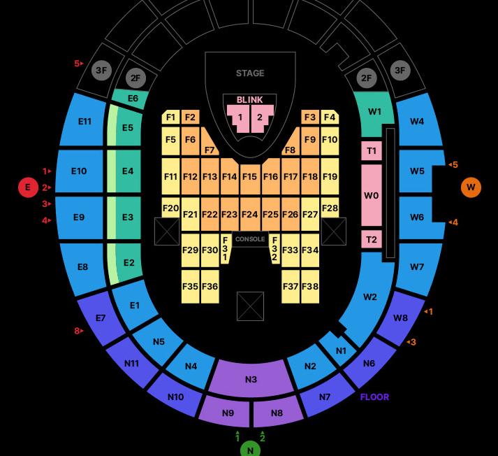 블랙핑크 콘서트 7/5일 첫콘 E2 8열 2연석 양도합니다
