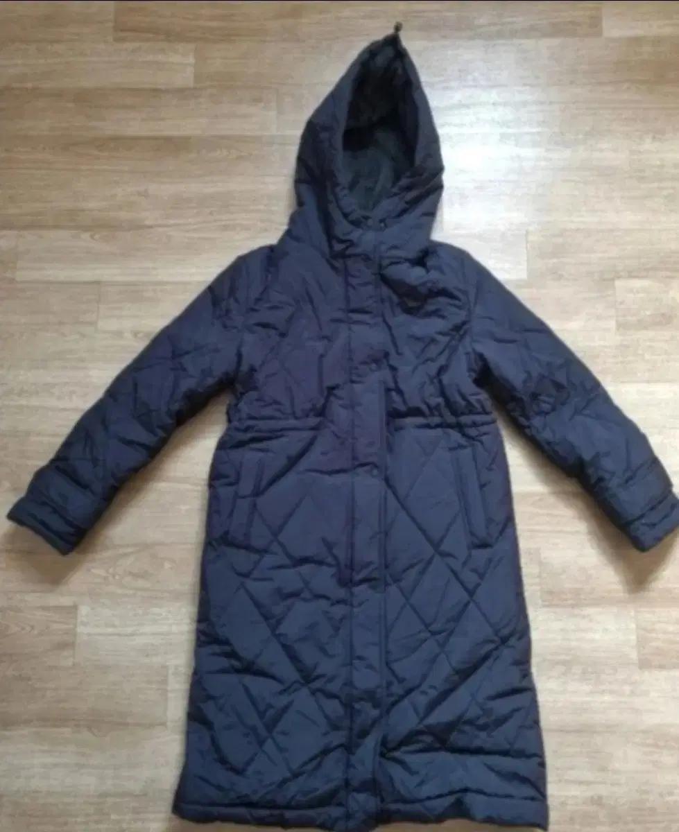 (새상품)여성 네이비 에코털 보아퍼 롱코트, 롱점퍼, 잠바, 롱패딩 66