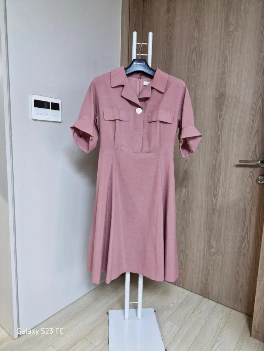 최저가/LINE/미사용/77/와인핑크/안감쉬폰/폴리쿨소재 롱원피스