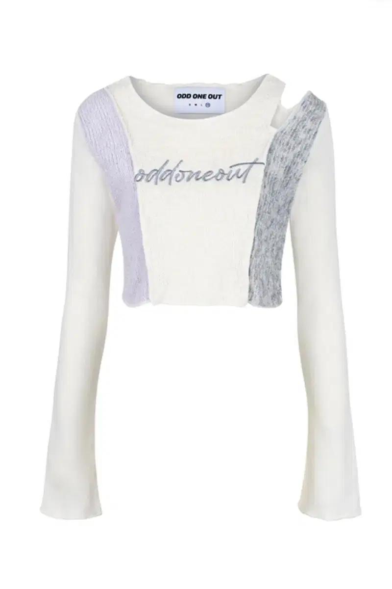 오드원아웃 Patch work damage knit - White