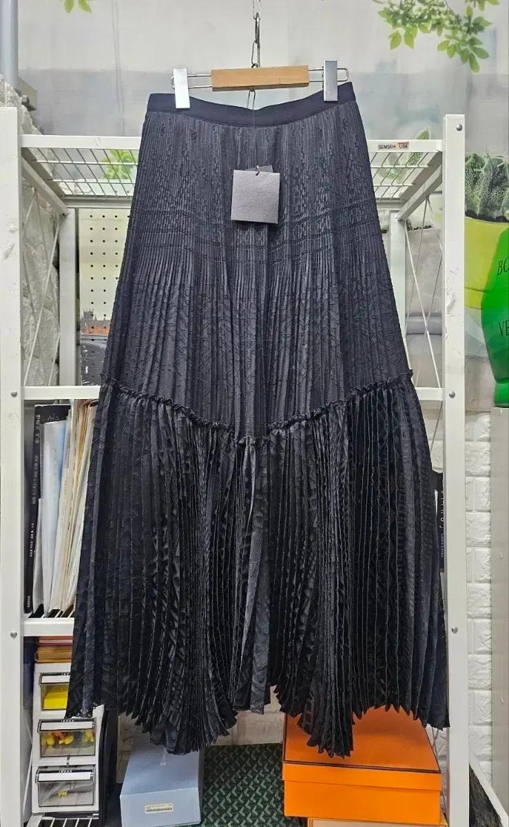 타임 여성치마 주름 롱스커트 봄~여름 플리츠 플레어 스커트 WK72