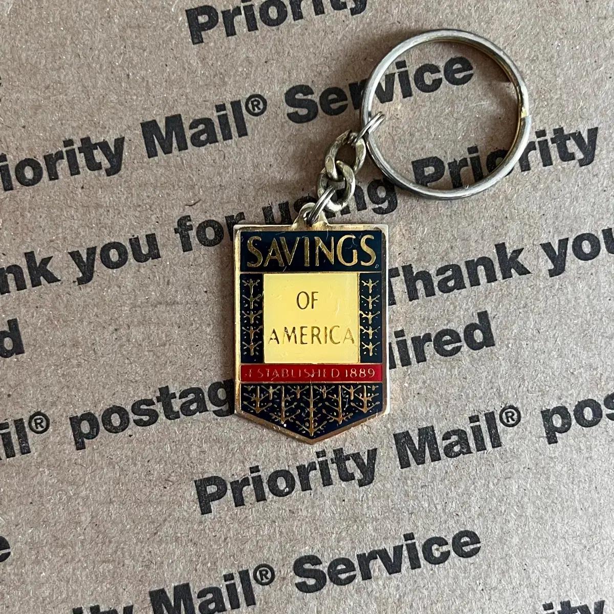 90s vtg Savings of America Keyring