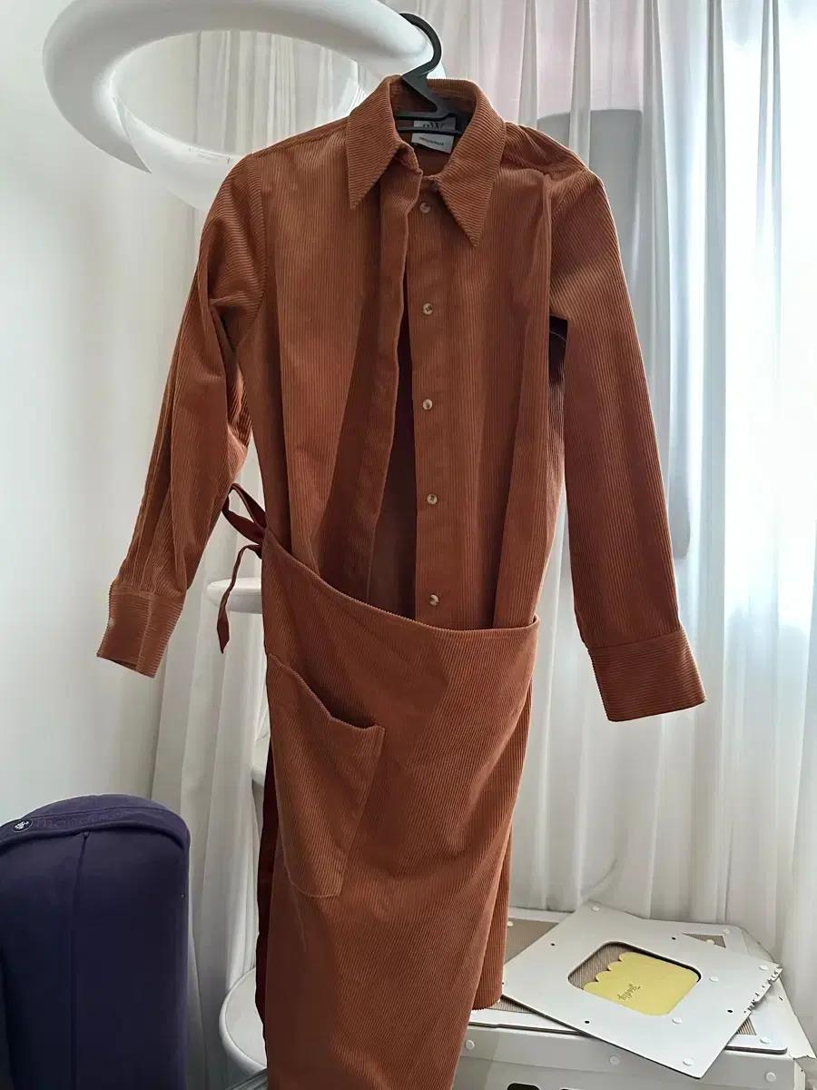 GROUNDWAVE 코듀로이 셔츠 원피스