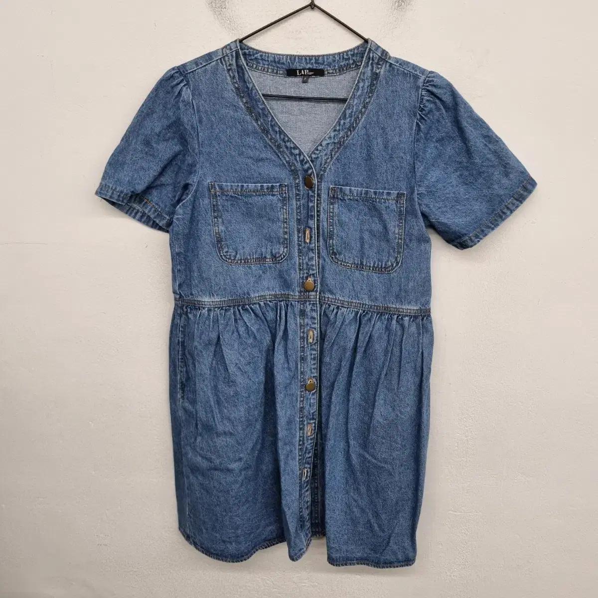 [여성44 size] LAP 워싱 데님 원피스 청원피스