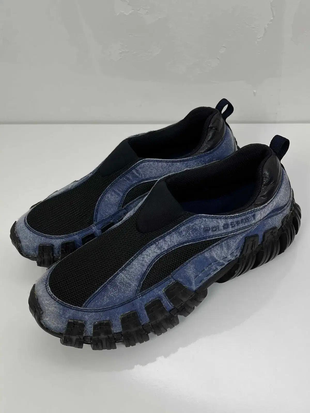 90's 폴로 스포츠 디스트레스드 인디고 스파이더 스니커즈 신발