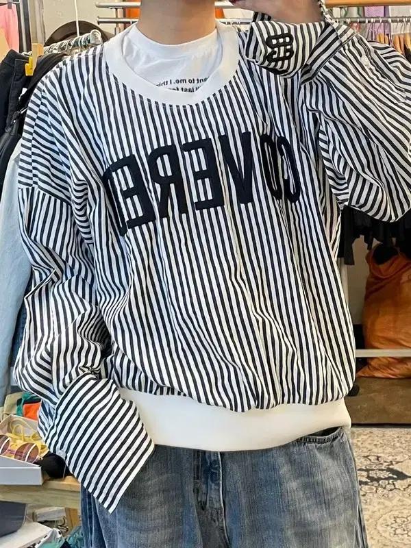 ssense 스트라이프 오버핏 맨투맨