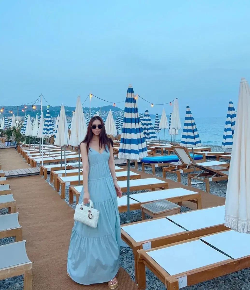 더로랑 셍트로페 드레스 원피스(티파니블루)