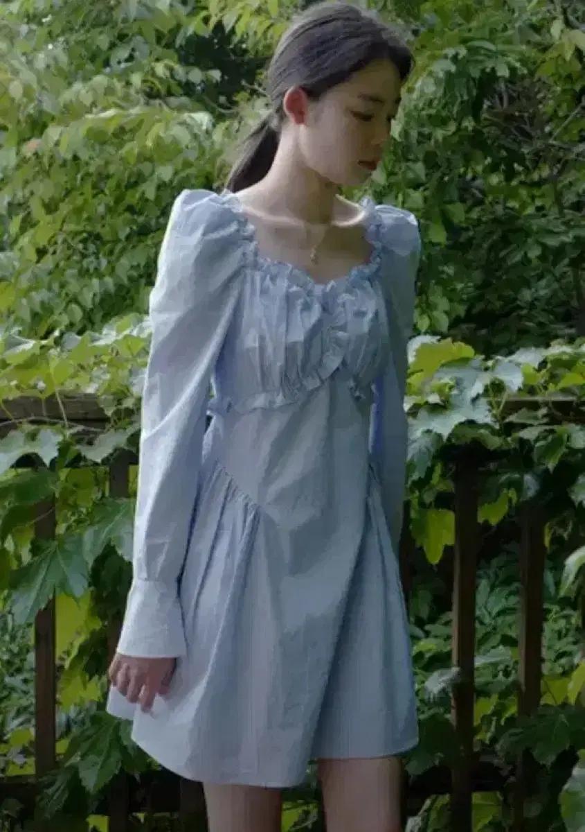 플로움 치치 드레스 블루 s 택달린새상품