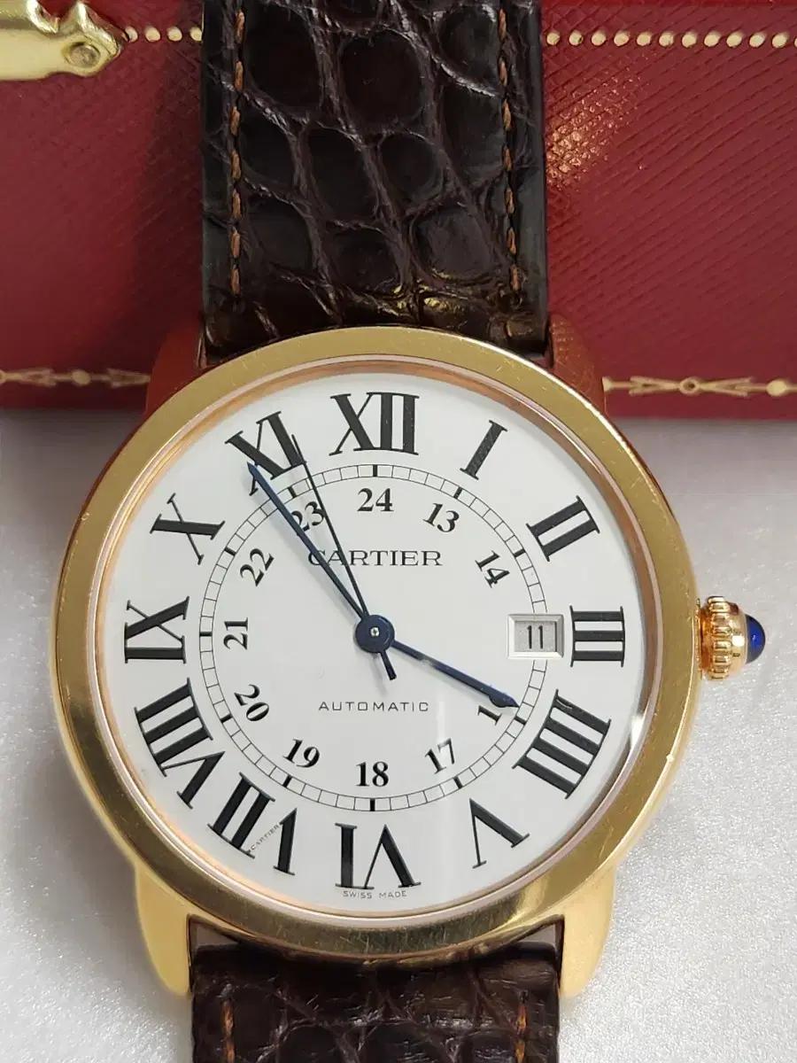 까르띠에 롱드솔로 오토 18k금통 42mm W6701009