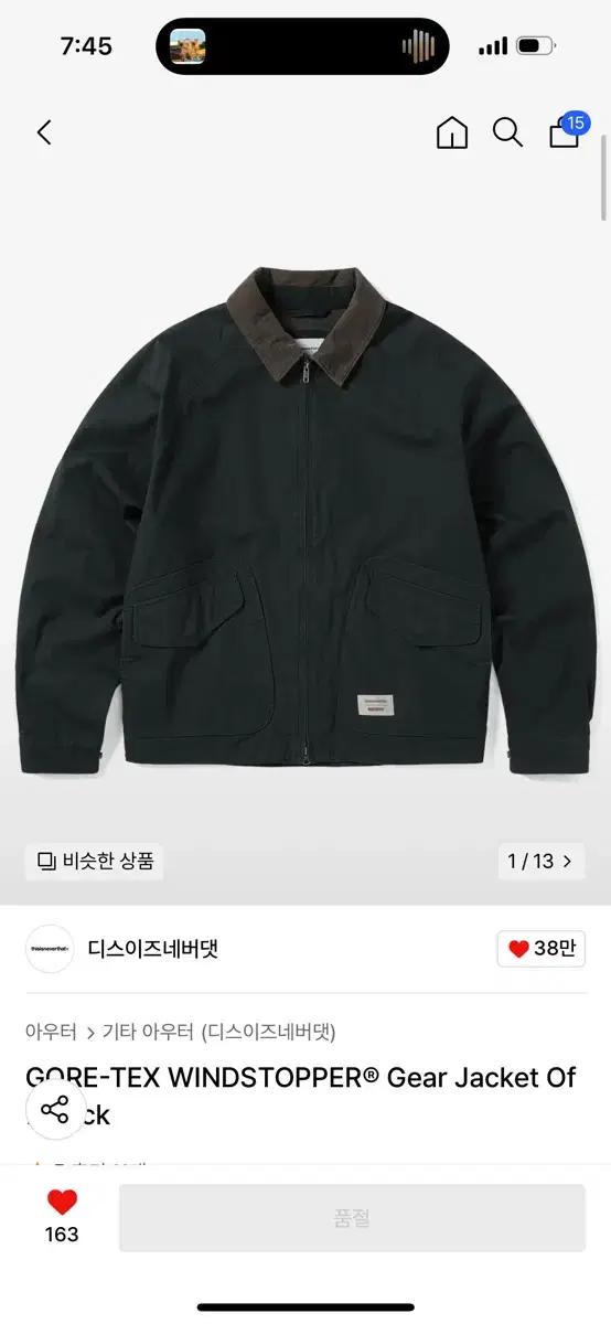디스이즈네버댓 GORE-TEX WINDSTOPPER Gear Jacke