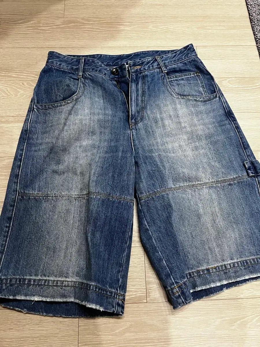 [M] etce 데님 버뮤다 팬츠 블루