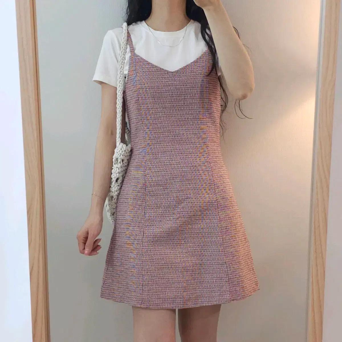 (S)에잇세컨즈 체크 나시 미니원피스 G9W739