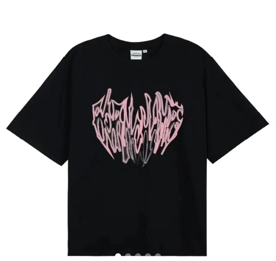 본챔스 VTG HERAT TRIBAL 반팔티셔츠 하트 트라이벌 블랙핑크