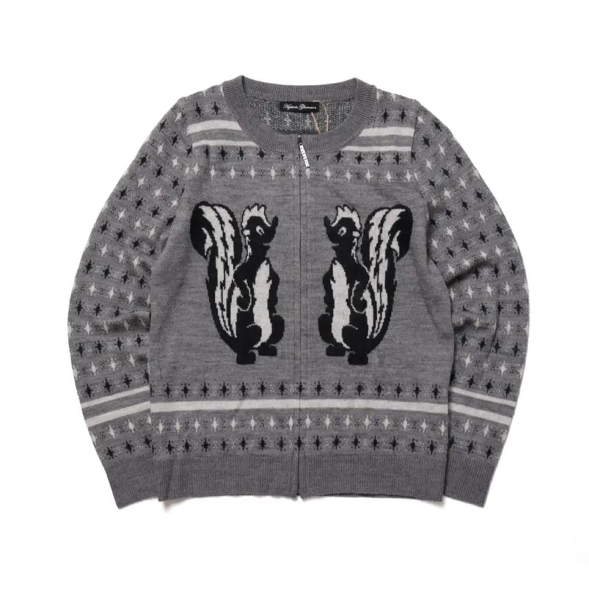 히스테릭 글래머 Hysteric Glamour Skunk Cardigan