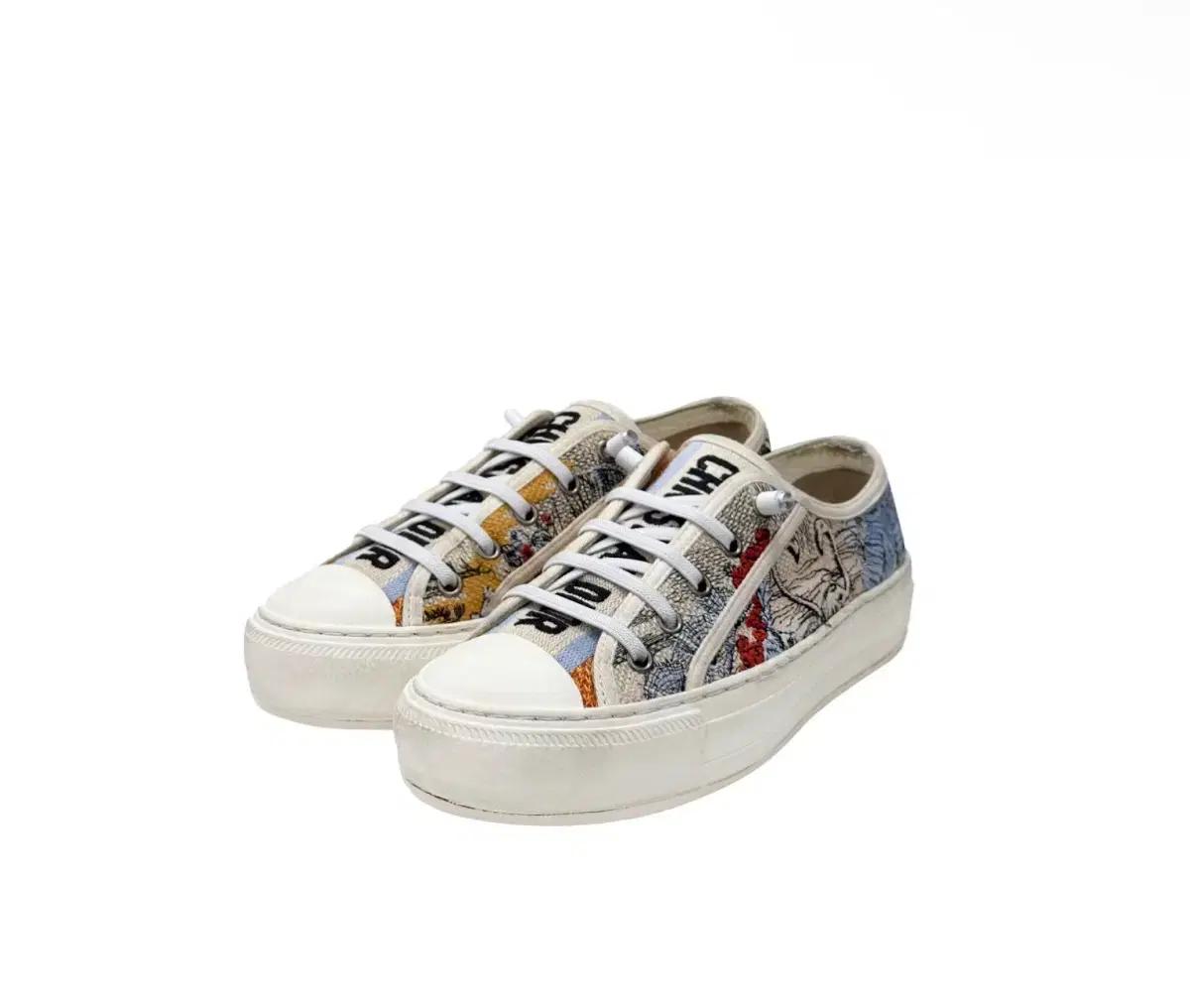 [36.5] 디올 워크앤디올 여성 트월드 자수 디베르 캔버스 스니커즈