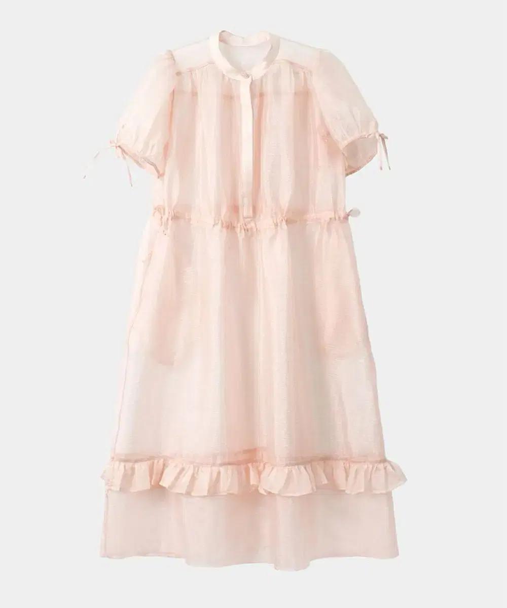 생긴스튜디오 saenginstudios 로맨틱 시어 드레스 핑크
