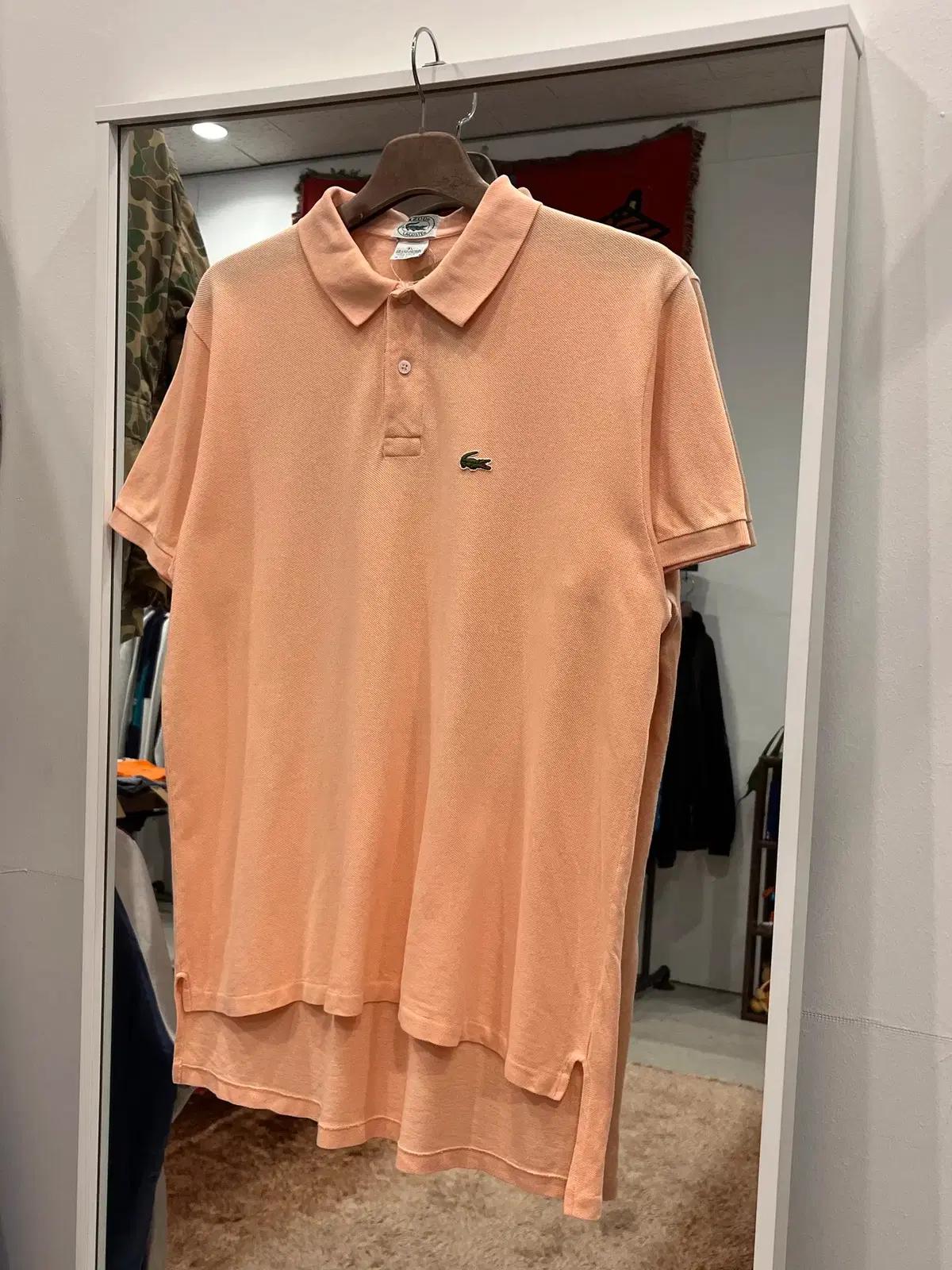 90s Lacoste 라코스테 카라티 pk 반팔 티셔츠 (coral)