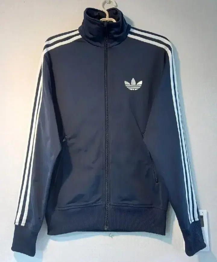 아디다스 파이어버드 네이비 남흰 트랙탑 저지 져지집업 100/L