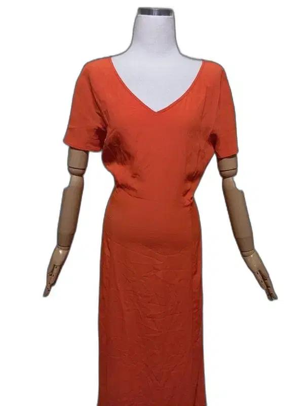 이태리 브랜드 제니GENNY 정품 여자 여름 여성 브이넥 반팔롱원피스42