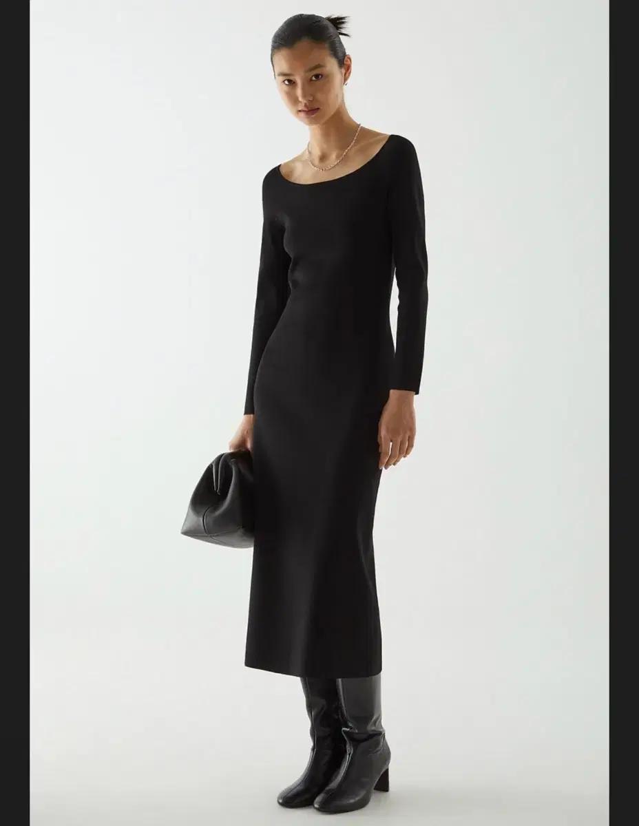 Cos 코스 니티드 오프숄더 튜브 드레스 원피스 XS