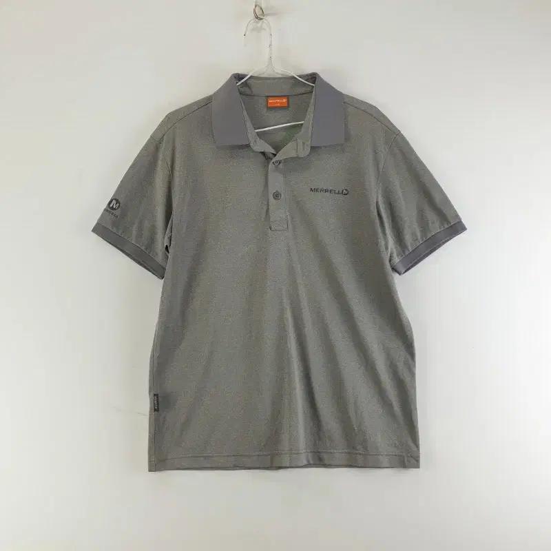G3668 MERRELL 남100 그레이 반팔 카라티/더크