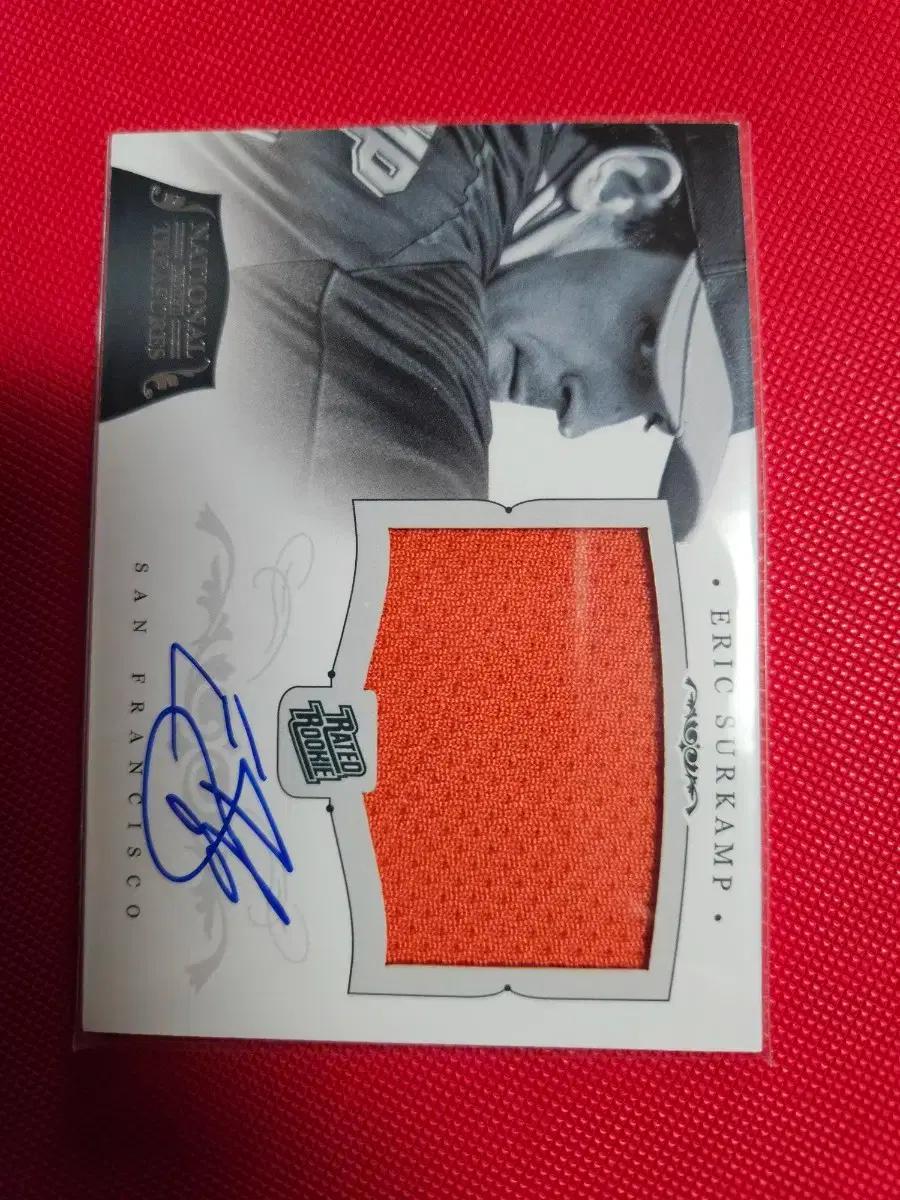 한화 용병 에릭 서캠프 99장 한정 파니니 저지 오토 카드