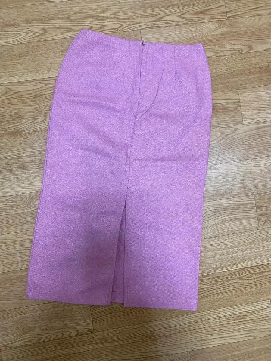 핑크 분홍 가을겨울 소재 오피스룩 스커트 치마