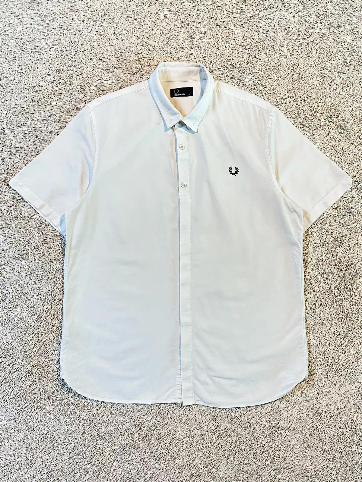 [L] 매장판) 프레드페리 FREDPERRY 옥스포드 반팔셔츠 화이트