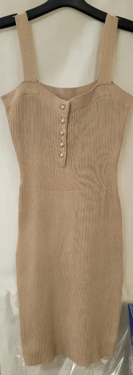 글램 니트 슬림핏 원피스(베이지/프리사이즈)