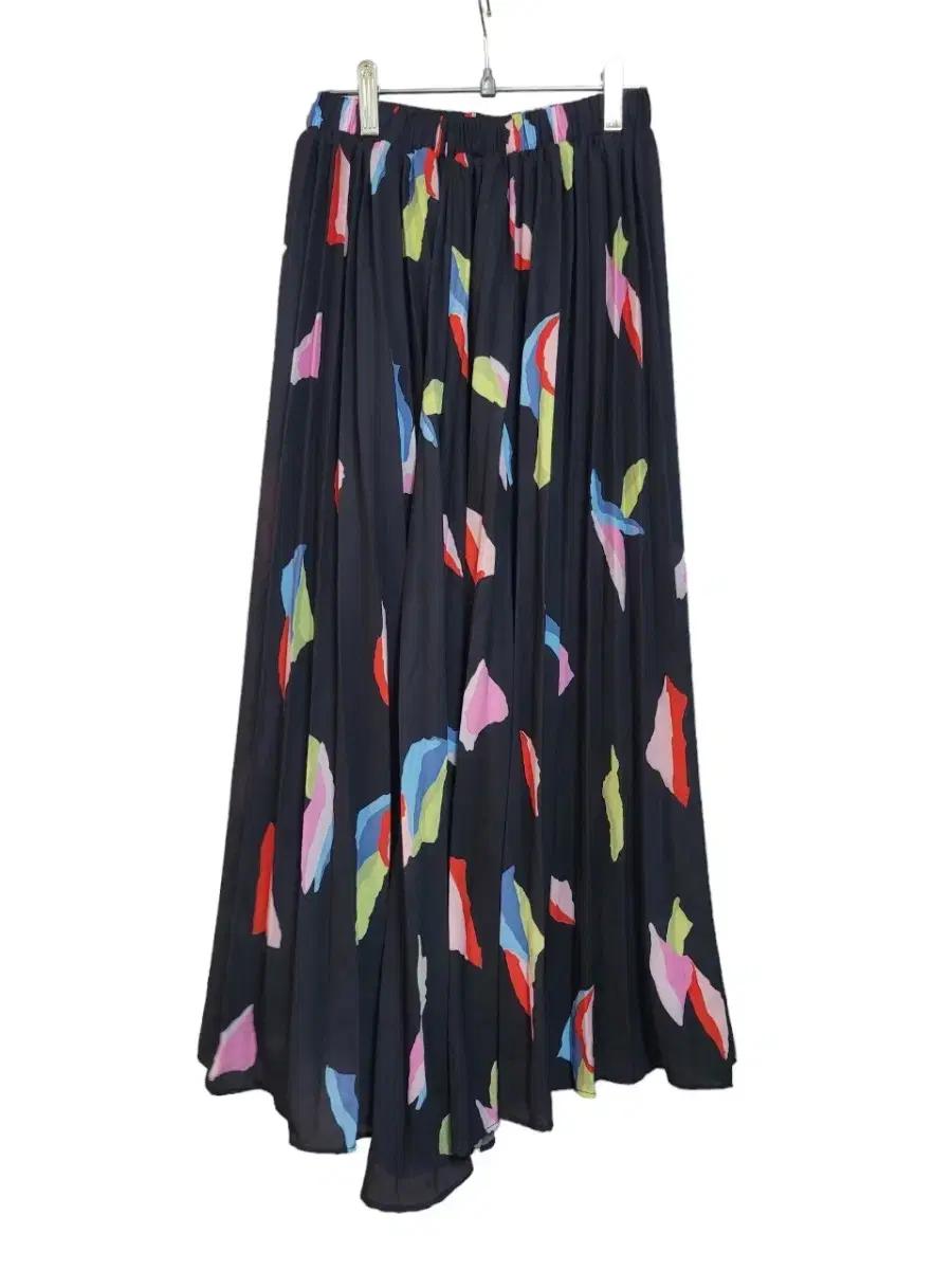 봄여름 초가을 의류 아름다운 패턴 플레어 롱 스커트