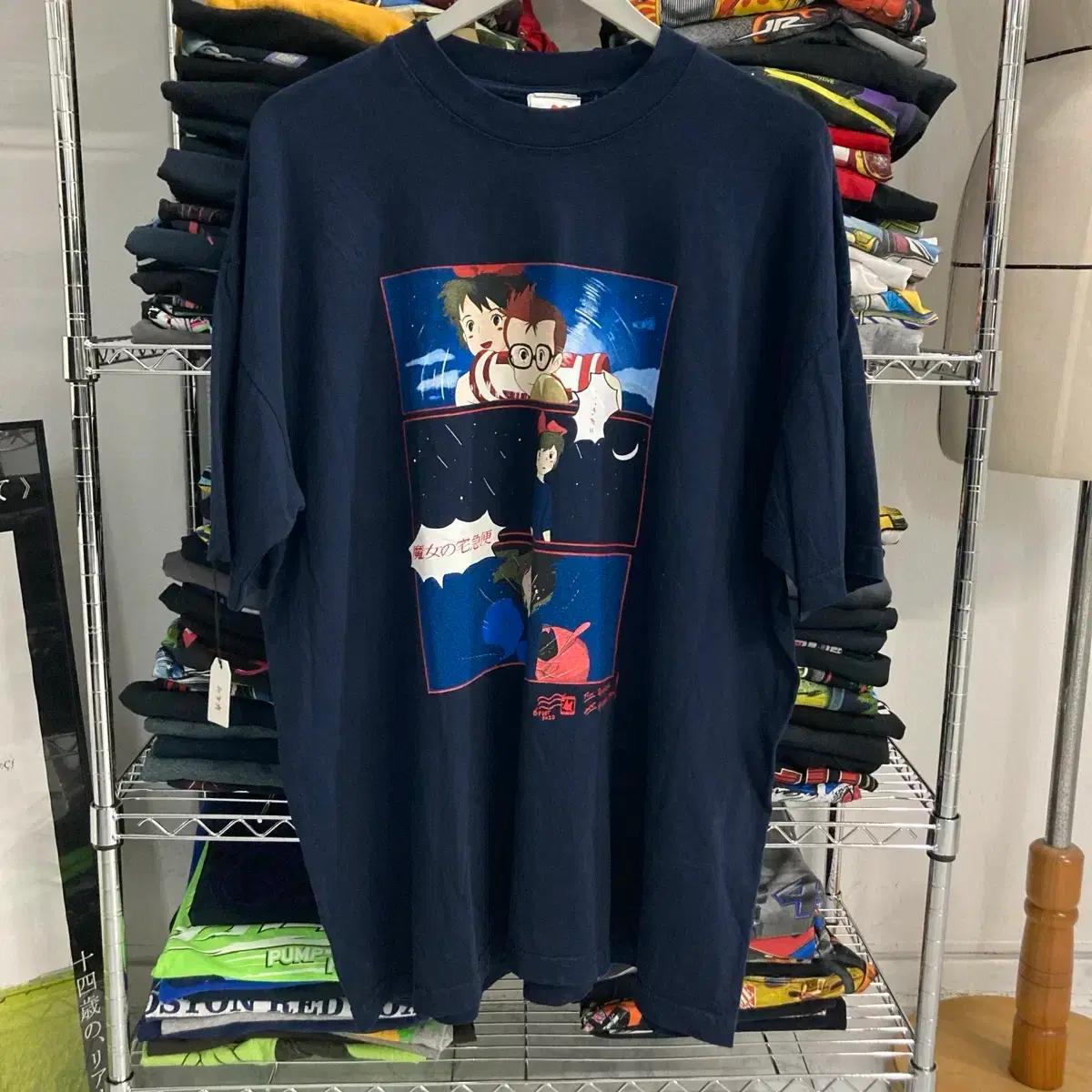 지브리 키키 부틀렉 애니메이션 티셔츠