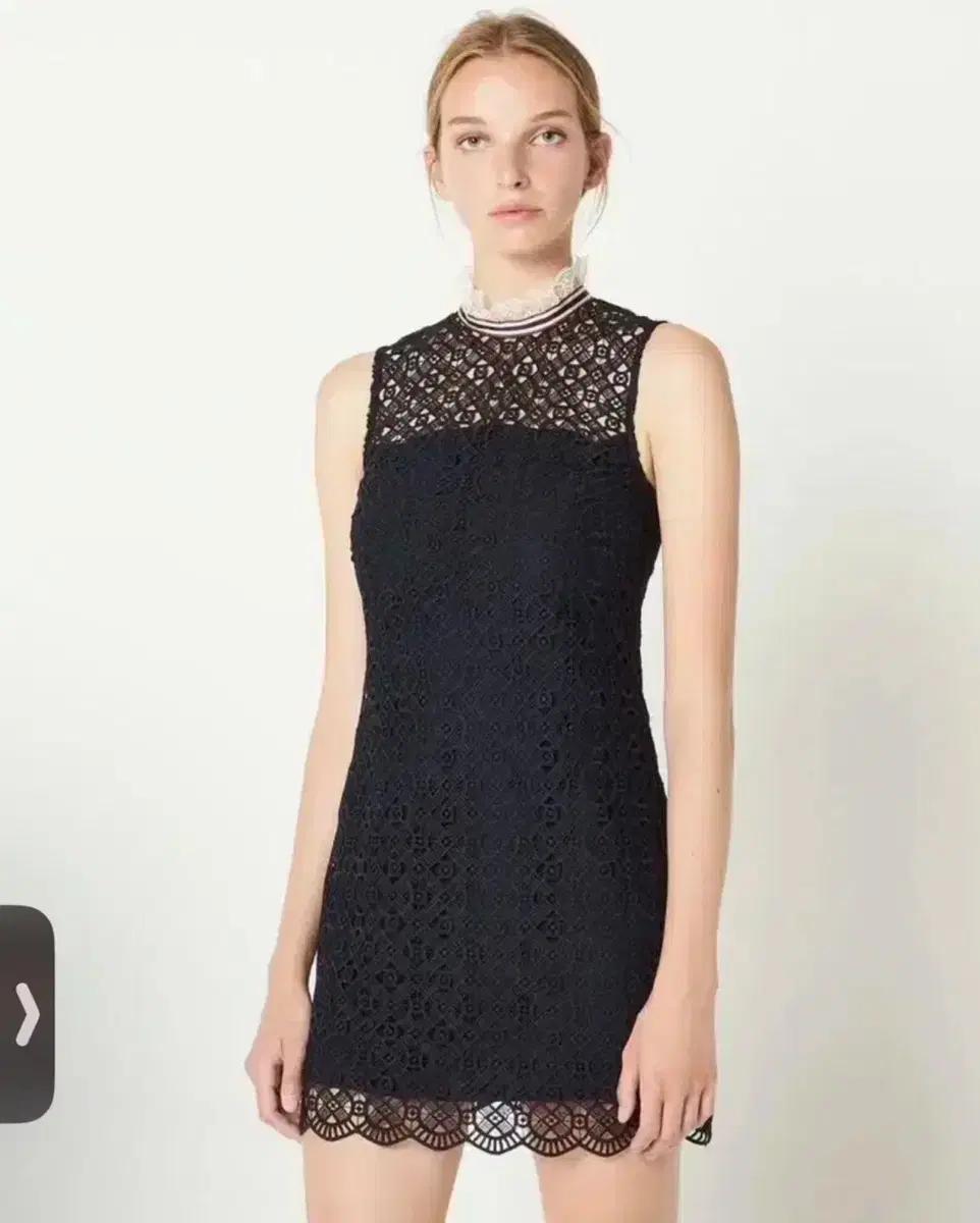 SANDRO 산드로 타이넥 드레스 원피스 44