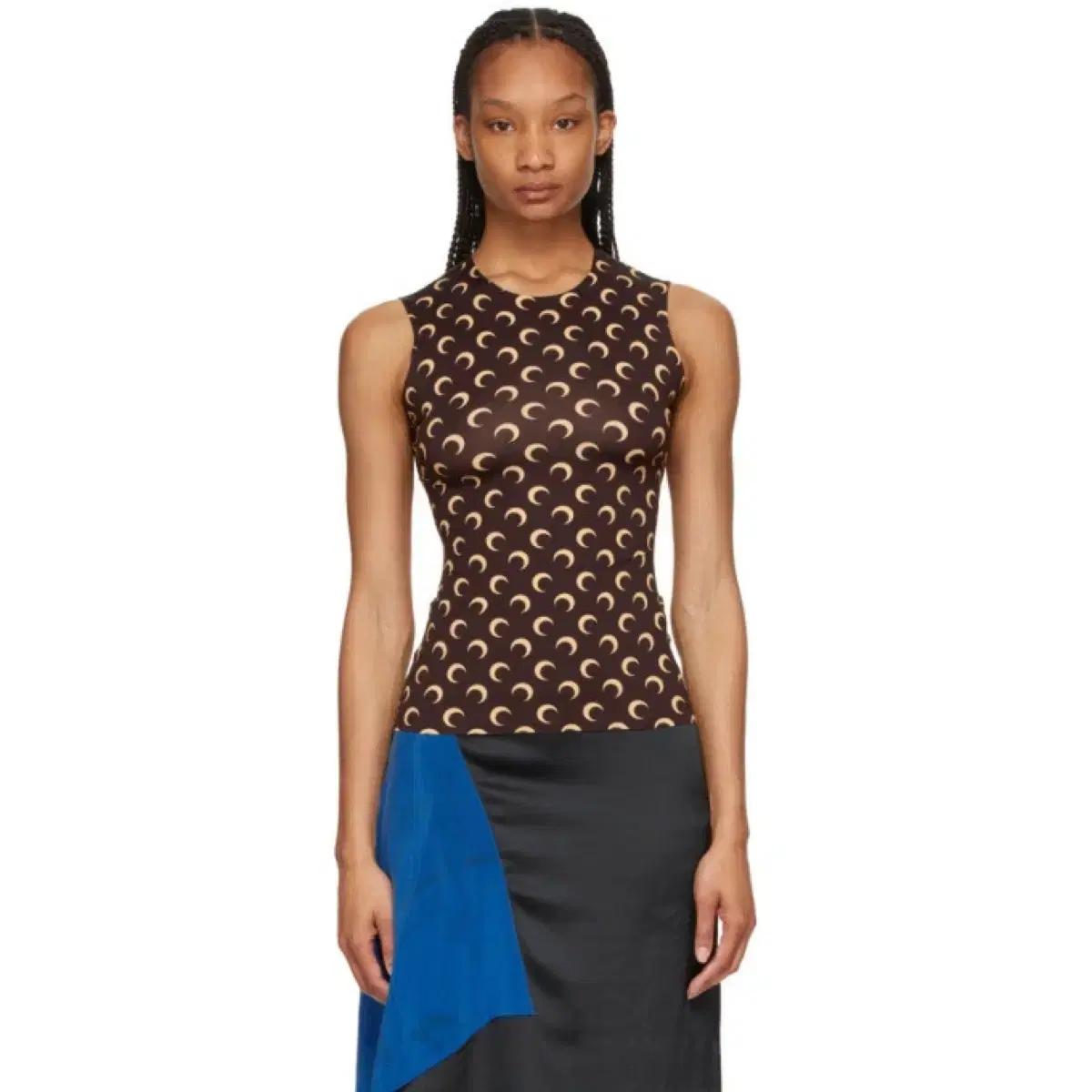 Marine Serre 마린세르 브라운 문 탑